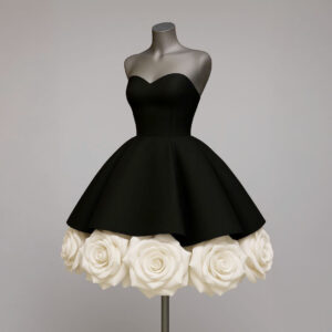 Elinoor short flower dress black